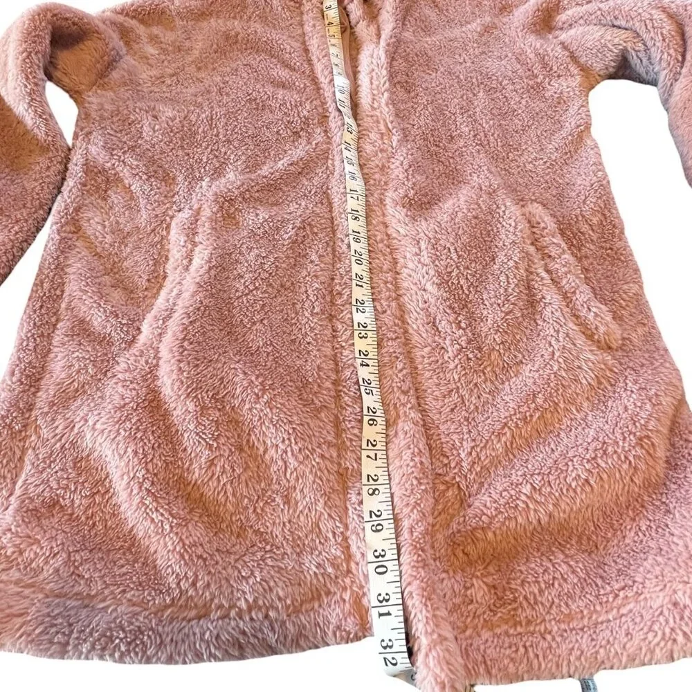 32 Degrees | Women's | Crepe Pink | Sherpa | Hooded Open Cardigan | Size L - Picture 5 of 9